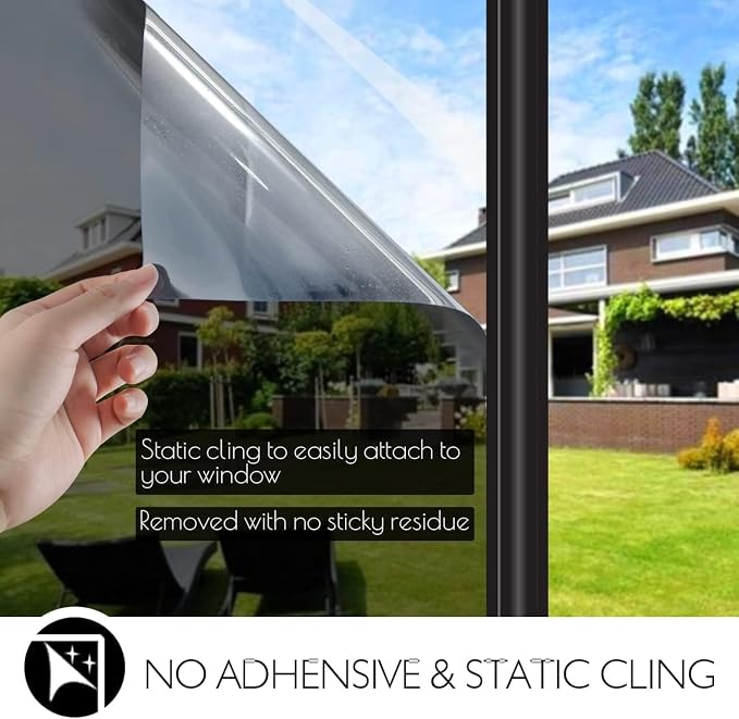 HIDBEA One Way Privacy Window Film, Daytime Mirror Reflective Heat Control UV - Image 5