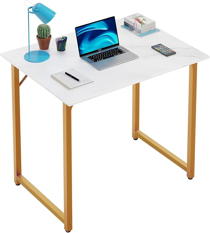 PayLessHere | 32 Inch Computer Desk | White Gold | Office Desk by PayLessHere