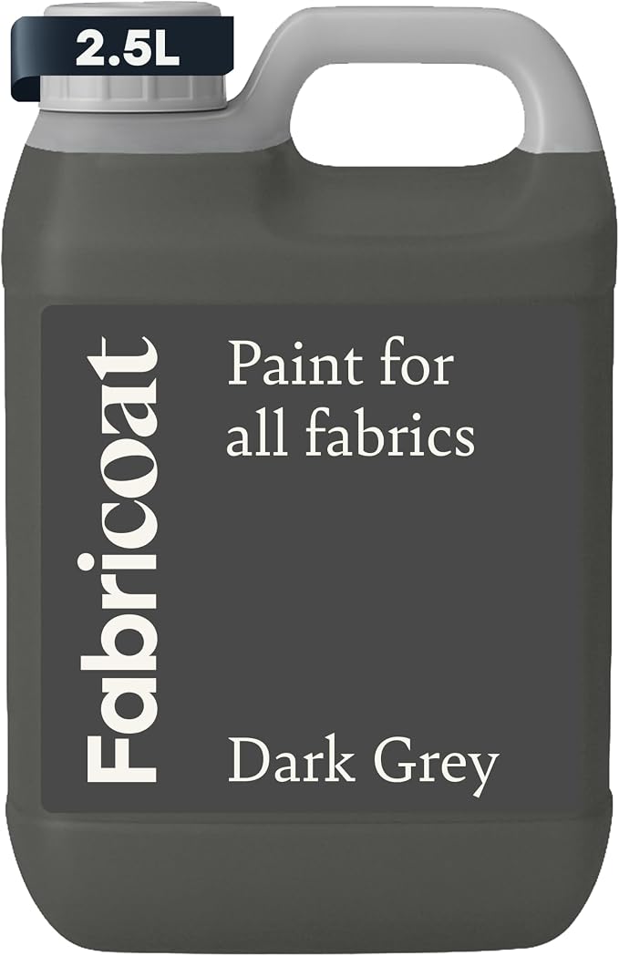 Fabricoat Grey Fabric Upholstery Paint & Dye | 2.5L / 85 fl oz | Restore or by Fabricoat