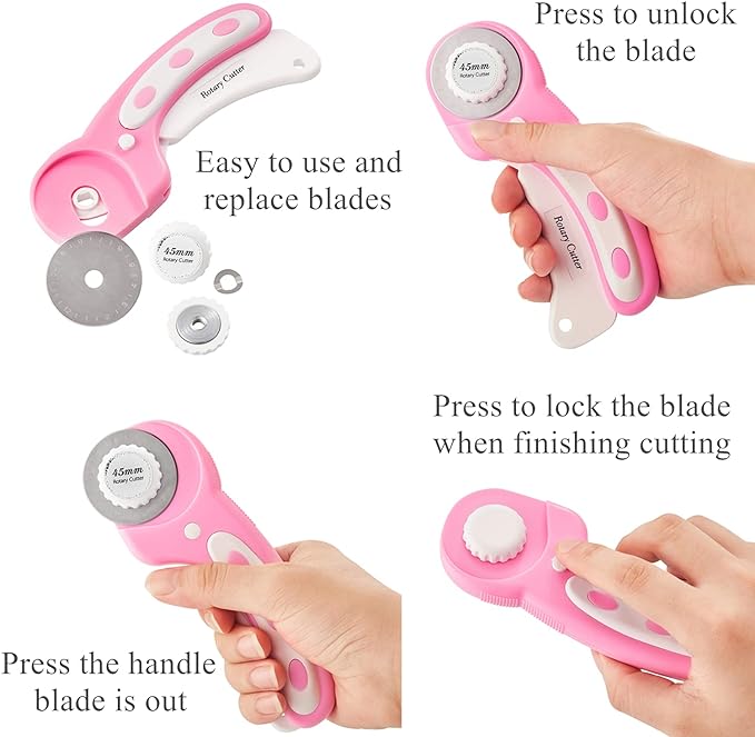 Headley Tools Rotary Cutter Set - 45mm Fabric Cutter - Image 2