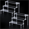 2 Packs Acrylic Display Stand Riser, 3 Tier Perfume Organizer Cupcake Stand | by FUNFERY