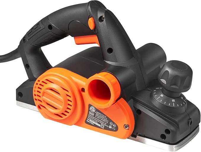VEVOR Electric Hand Planer, 3-1/4" Width Corded, 16500 RPM High-Speed Powerful Handheld for Woodworking, Wood Chamfer DIY, Smooth Finish Carpentry Tool, FCC-SDoC