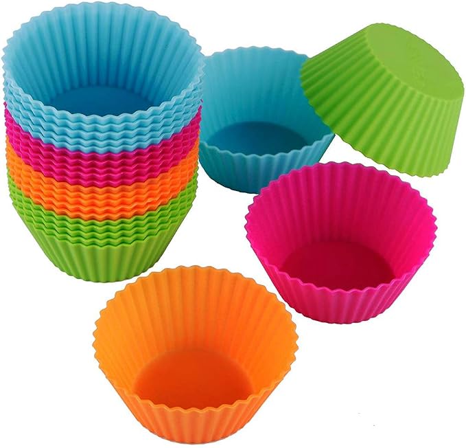 Webake Silicone Cupcake Baking Cups Muffin Liners Reusable Silicon Muffin Tin - Image 5