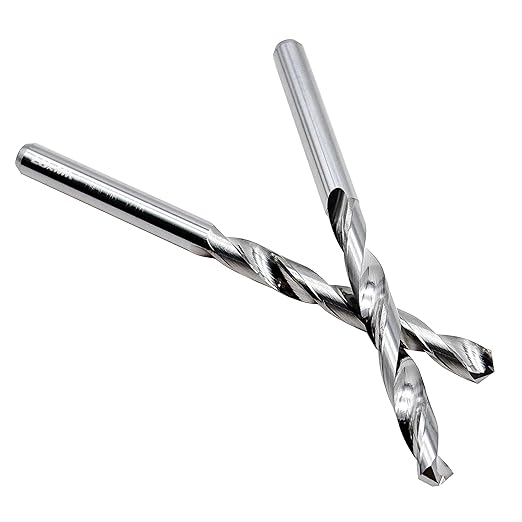 Solid Carbide Jobber Drill Bits 3/16" with Straight Shank and 118° Point Angle, Made from K20 Tungsten Carbide,Applications: for Stainless Steel Alloy Metal, 2pcs, by LU&MN