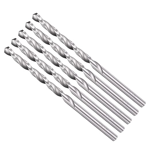 Drill Bit, 3mm Cutting Diameter, 4241 HSS 118° Cutting Angle Uncoated Bright Versatile Jobber Bits - (Applications: for Drilling Plastic Wood Soft Metal), 5-Pieces