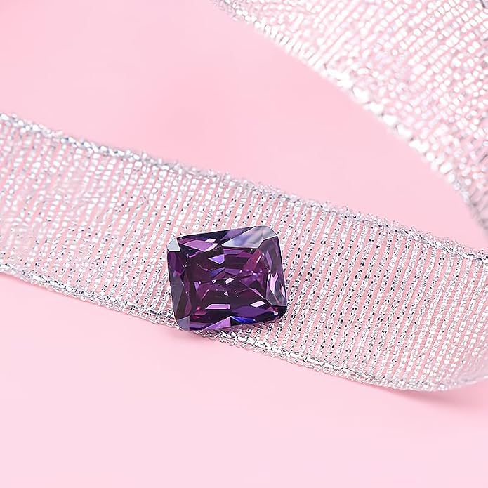 4Pcs Rectangle Shape Cut Sri-Lanka Purple Sapphire Rectangle Cut Gemstone 10 x - Image 3
