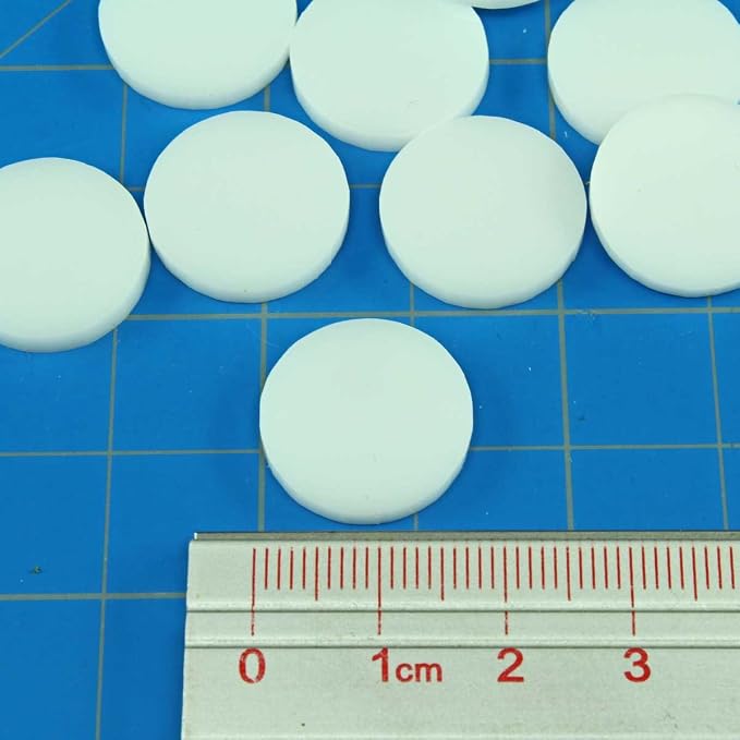 LITKO 18mm Game Tokens | Bingo, Board & Card Counters | Set of 25 | White | 3mm - Image 2