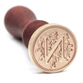 Medieval Initial Alphabet Wax Letter Seal, Brass Head Wooden Handle, by TELOSMA