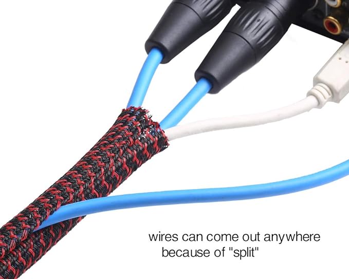 Alex Tech 25ft - 1 inch Cord Protector Wire Loom Tubing Cable Sleeve Split - Image 3