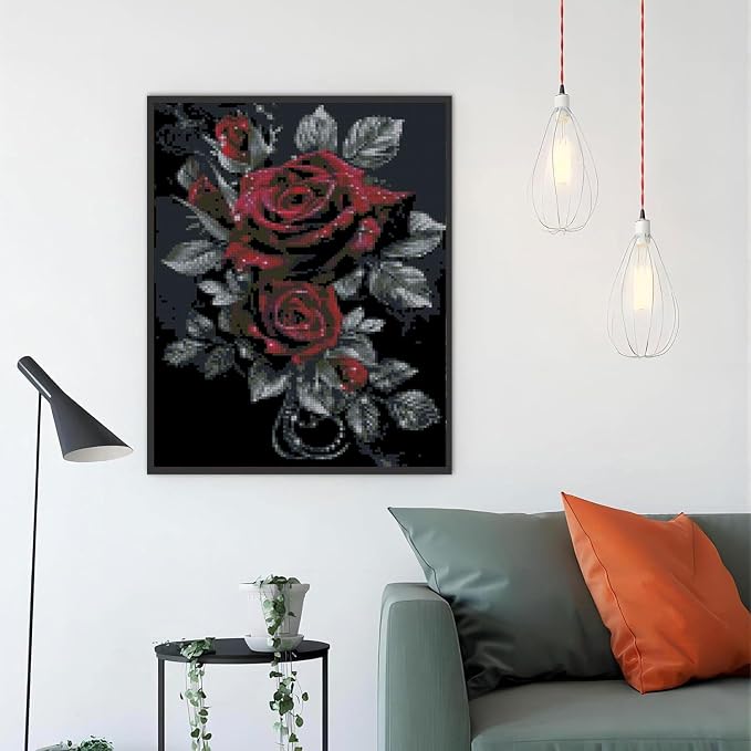 Flowers Stamped Cross Stitch Kits Flowers Cross Stitch Patterns, Dimensions - Image 3