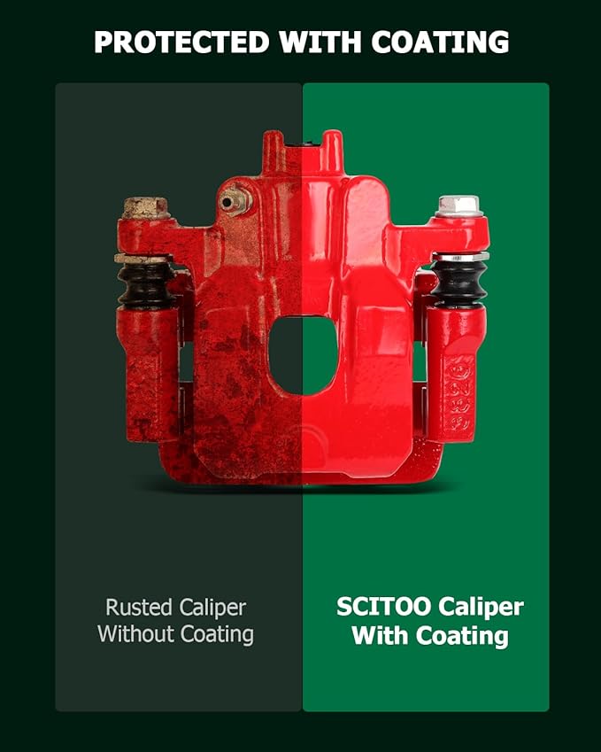 SCITOO Rear Left Brake Caliper With Bracket 19B2675 Compatible For Acura MDX 2001 2002 2003 2004 2005 2006,For Honda Pilot 2003 2004 2005 2006 2007 2008