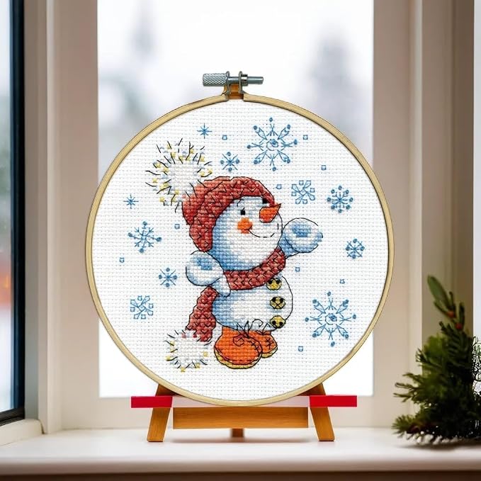 Snowman Counted Cross Stitch Kit - Image 4
