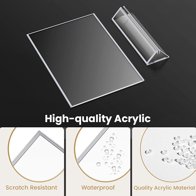 5X7 Silver Frames Double-Sided Acrylic Sign Holder，12 PCS | Silver Picture - Image 3