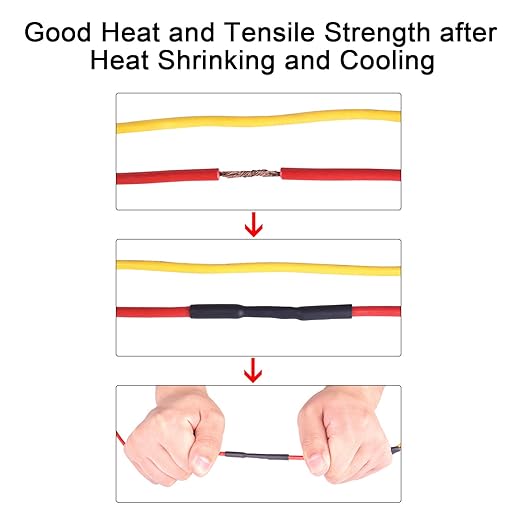 XHF 1/4 Inch(6.4mm) 82 Ft XHF 3:1 Waterproof Red Heat Shrink Tubing Roll Marine Grade Adhesive Lined Shrink Tube, Insulation Sealing Oil-Proof Wear-Resistant