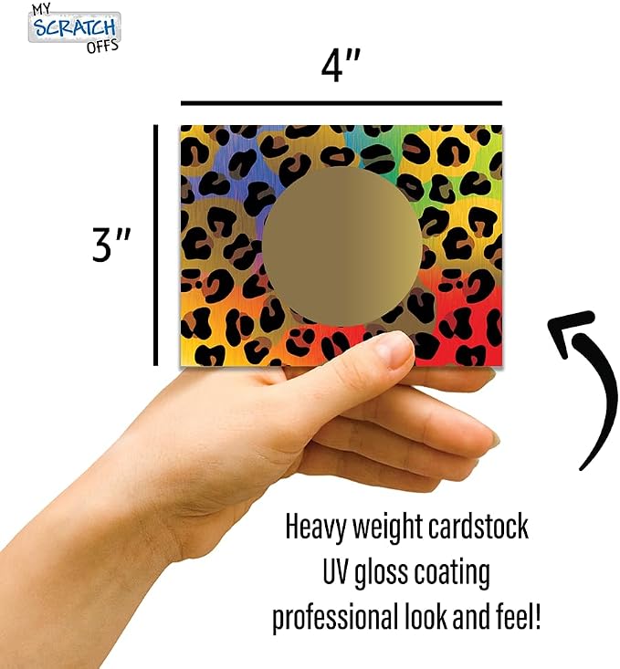 My Scratch Offs Leopard Print DIY Make Your Own Scratch Off Card Pack 20 Cards - Image 2