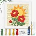 Doodlream Flowers and Sun DIY Punch Needle Embroidery Kit by Doodlream