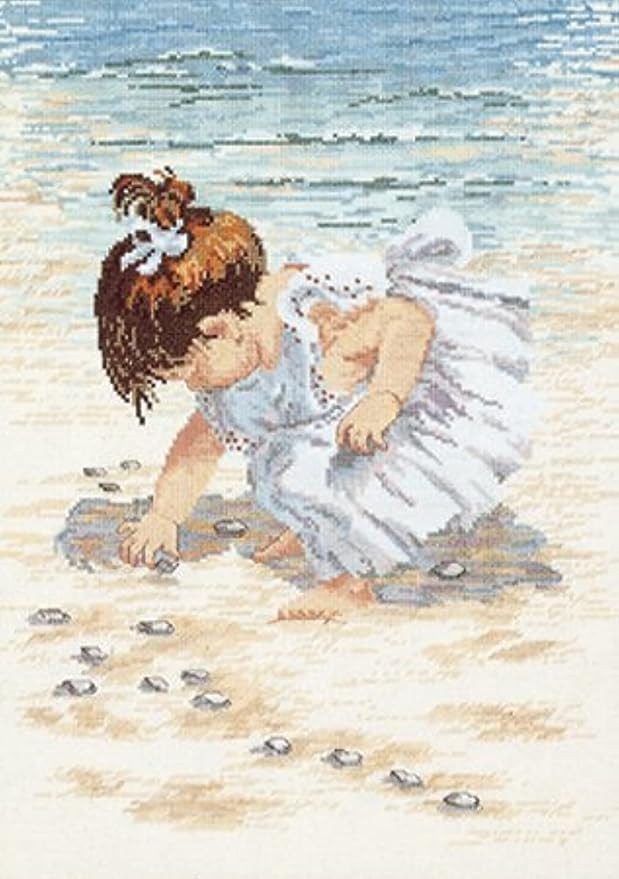Janlynn Counted Cross Stitch Kit, Collecting Shells - Image 3