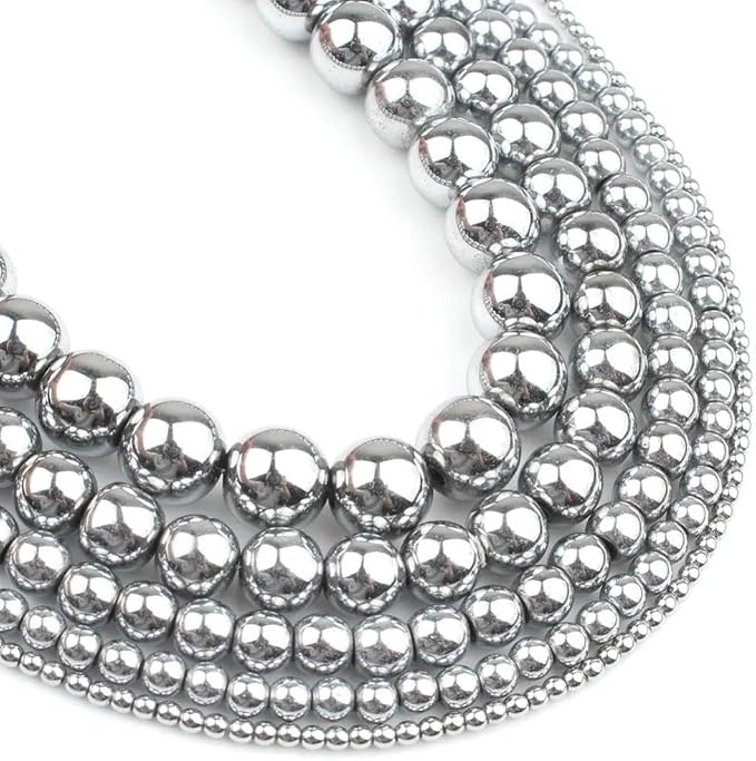 Zenkeeper 108Pcs Silver Hematite Spacer Loose Beads Bulk by Zenkeeper