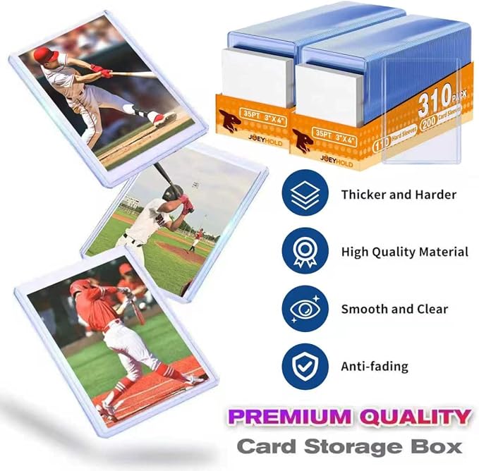 310 Pcs Card Sleeves, Premium Plastic Top Loaders - Image 5