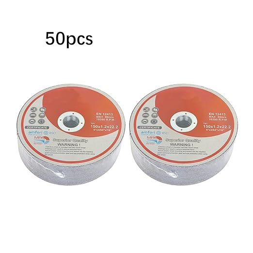 Cut Off Wheels 50 Pack 6 x .045 x 7/8 Inch Metal and Stainless Steel Cutting Discs for Angle Grinders