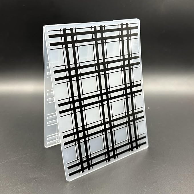 3D Plastic Embossing Folder Template Classic Checkered pattern1 Texture A6 Size - Image 4