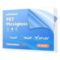 6 Pack of PET/Plexiglass Sheets 24x36-0.04" Clear Plastic Sheet Panels by Langaelex