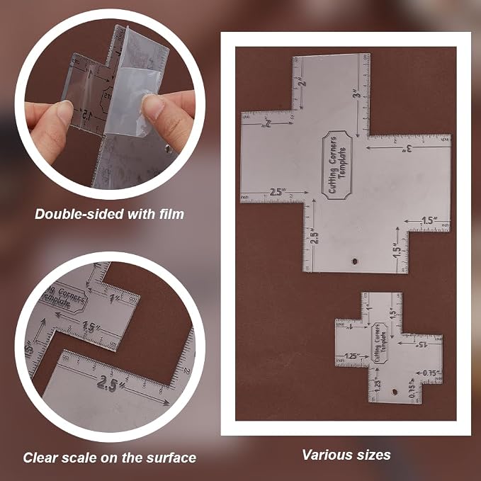 INFUNLY 2pcs Box Corner Template - Image 3
