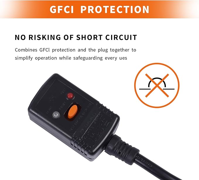 80FT Heat Tape for Water Pipes Freeze Protection IP65 Waterproof 7W/FT 110V BDDFOTO Heat Cable With GFCI Protection and Thermostat,Self-Regulating Pipe Heater for Roof/RV/Water Storage Tank