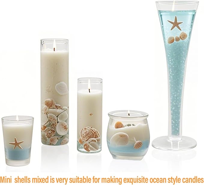 JQAQJU 1000 PCS Mini Sea Shells Small Starfish Mixed, 20 Kinds of Tiny - Image 8