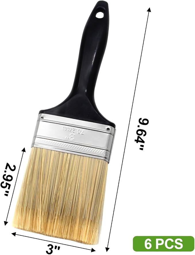3 inch Flat Paint Brushes, Professional Paint Tools - Image 2