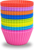 24 Pack Silicone Baking Cups Reusable Muffin Liners Non-Stick Cup Cake Molds by TTSAM