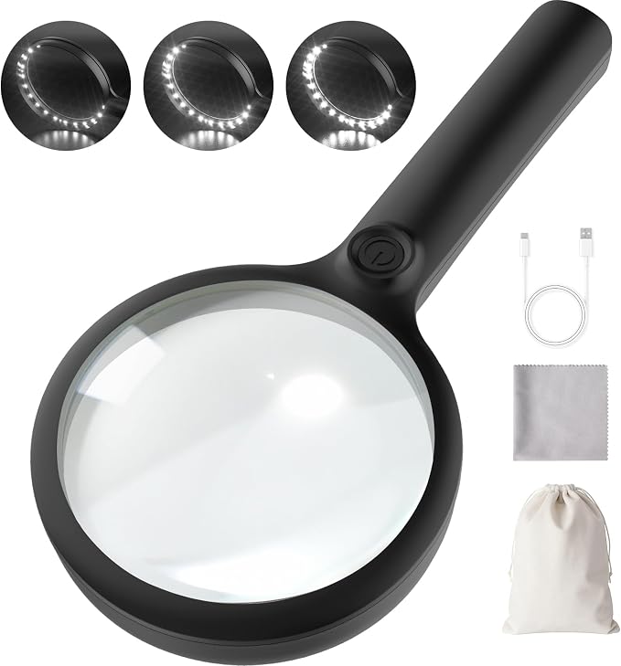 2000mAh Rechargeable Magnifying Glass by Home