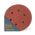 POWERTEC 120 Grit, 25 PK, 6 Inch Sanding Discs – Hook and Loop, 6-Hole Aluminum Oxide Orbital Sander Pads, Woodworking & Paint Round Sandpaper for Random Orbital, Air, Pneumatic & DA Sanders (45212)