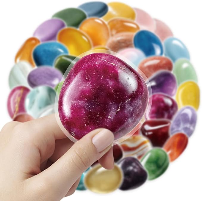 50Pcs Transparent Pebble Stickers - Image 7