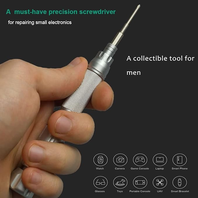 Small Precision Screwdriver Set for Electronics,22 in 1 Mini Screwdriver Set with 22 S2 Magnetic Screw Driver Bits and Extendable Handle,Repair Kit for Eyeglass Computer Laptop Watch Jewelers