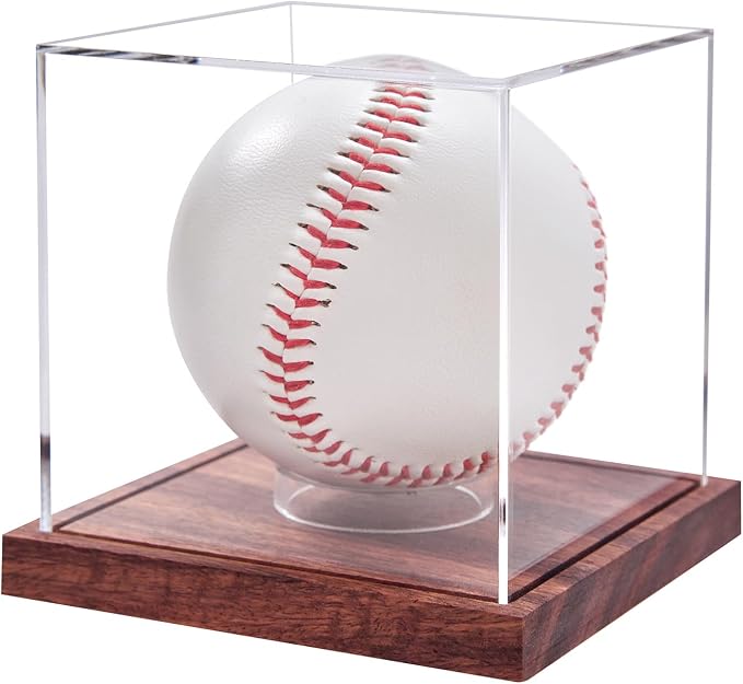 LITY Baseball Display Case, No Assembly Required Clear Cube Tennis Ball Holder by Unknown
