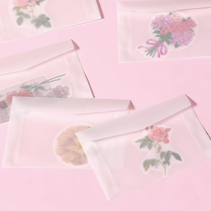 50 PCS Glassine Envelopes 4.5 × 3.2" Translucent Envelope Small Clear Envelope - Image 3