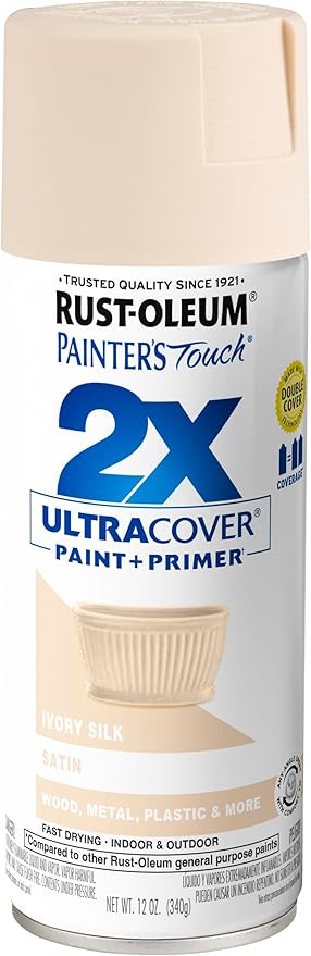 Rust-Oleum Painter's Touch 2X Ultra Cover Spray Paint, Satin Ivory Silk | by Rust-Oleum