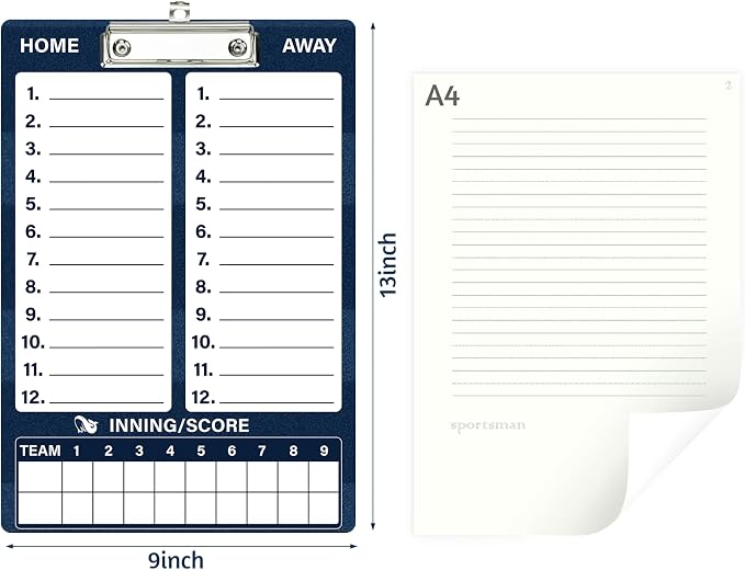 WISYOK Double-Sided Dry Erase Baseball Clipboard - Image 2