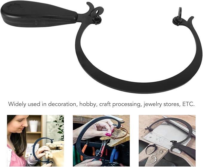 Jewelers Saw Frame, Alloy Curved Coping Saw Frame with Black Handle Handicraft Tools for Decoration, Hobby, Craft Processing, Jewelry Stores