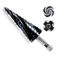 Cobalt Step Drill Bit - 3/16"-7/8" Four Spiral Flute Cobalt Step Drill Bit M35 with Impact Ready Unibit for Stainless Steel Metal Aluminium Copper Wood Plastic
