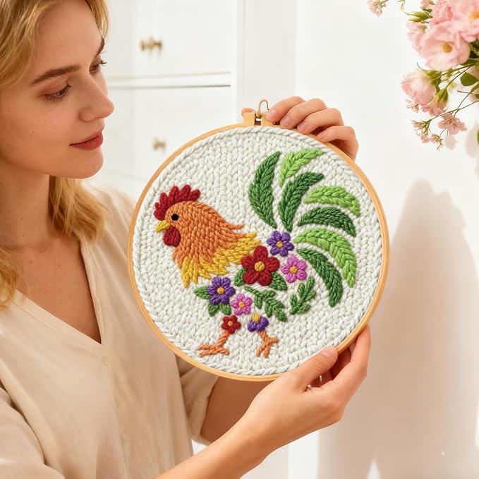 INFUNLY Rooster Punch Needle Embroidery Kits - Image 7