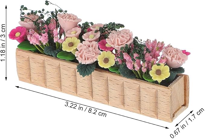 Abaodam Dollhouse Flowers Box, 1:12 Miniature Flowers - Image 7
