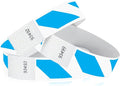 500 WristCo Blue Stripes Tyvek Wristbands for Events - Comfortable Tear Resistant Paper Bracelets ID Wrist Bands for Concerts Festivals Admission Party Identification