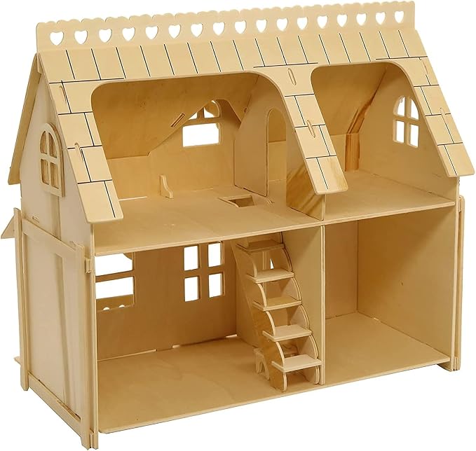 3D Puzzle House, Fantasy Villa Model Kit DIY Miniature Dolls House Kits by CUTEROOM