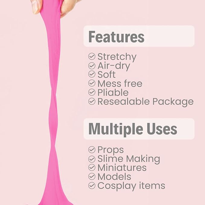 BOHS Pink Modeling Foam Clay - Image 2