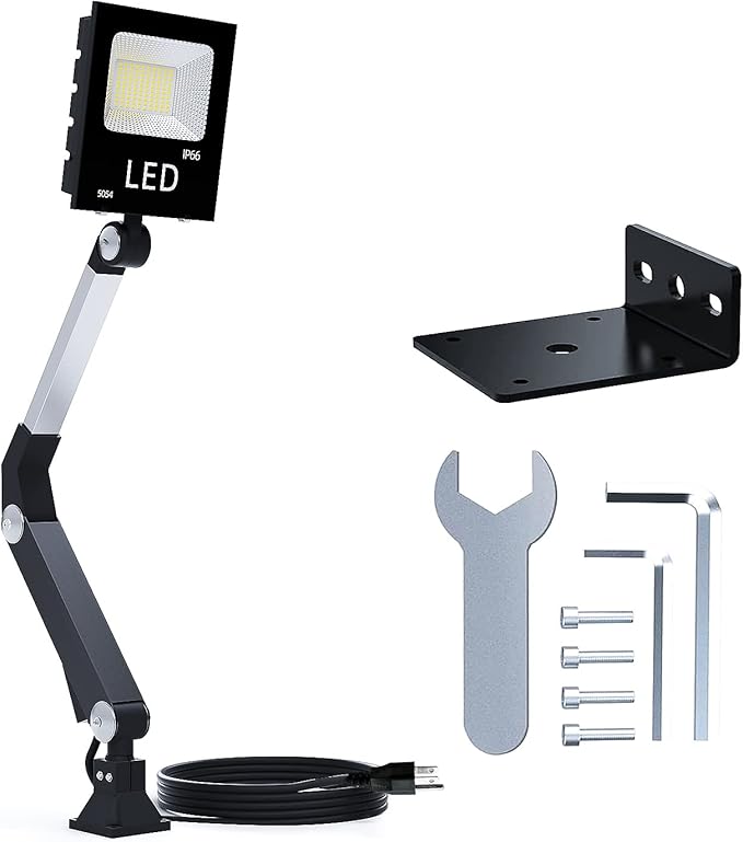 Drill Press,Work Bench Light, 3000 lumens LED Work Light with 1M Extension Cable 6500K Daylight White for Garden Garage Construction site