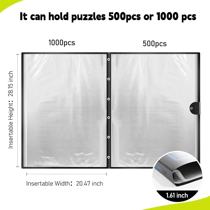 ALL4JIG 20.87"×28.15" Puzzle Binder – Space-Saving Storage Folder - Image 2