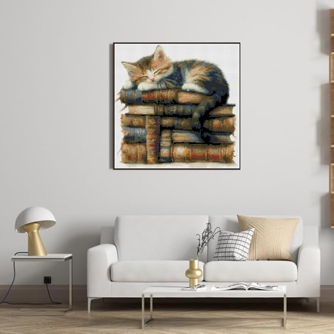 KYOQFVN Cat Counted Stamped Cross Stitch Kits - Image 7