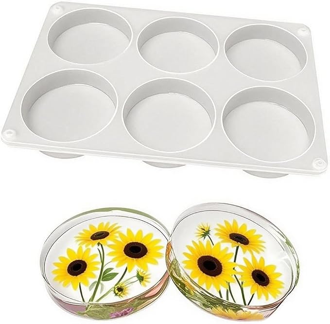 6-Cavity Deep Round Coaster Silicone Molds - Image 6